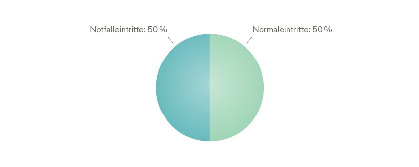 Gleich viel Normal- und Notfalleintritte